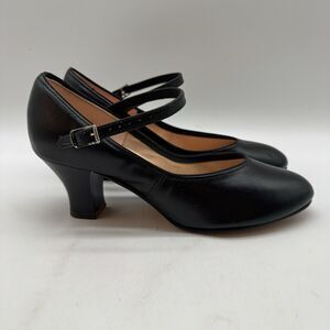 Vtg. Capezio Manhattan Xtreme Mary Jane Heeled Tap Dance Shoes 4.5M No Taps USA